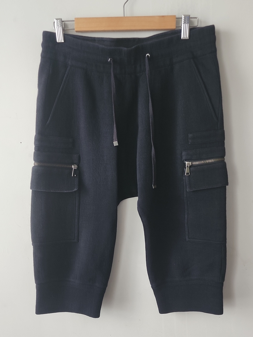 Helmut Lang Black Cargo Sweat Shorts